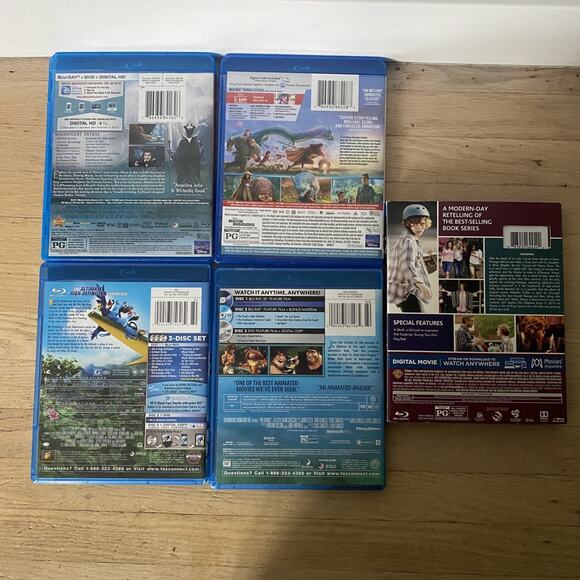 Lot 10 Blu Ray DVD Kids Family Movies - Up Tinkerbell Maleficent Rio Croods Raya - Picture 3 of 5